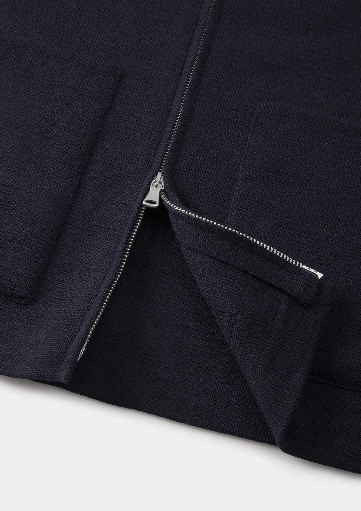 Navy Merino Knit Gilet
