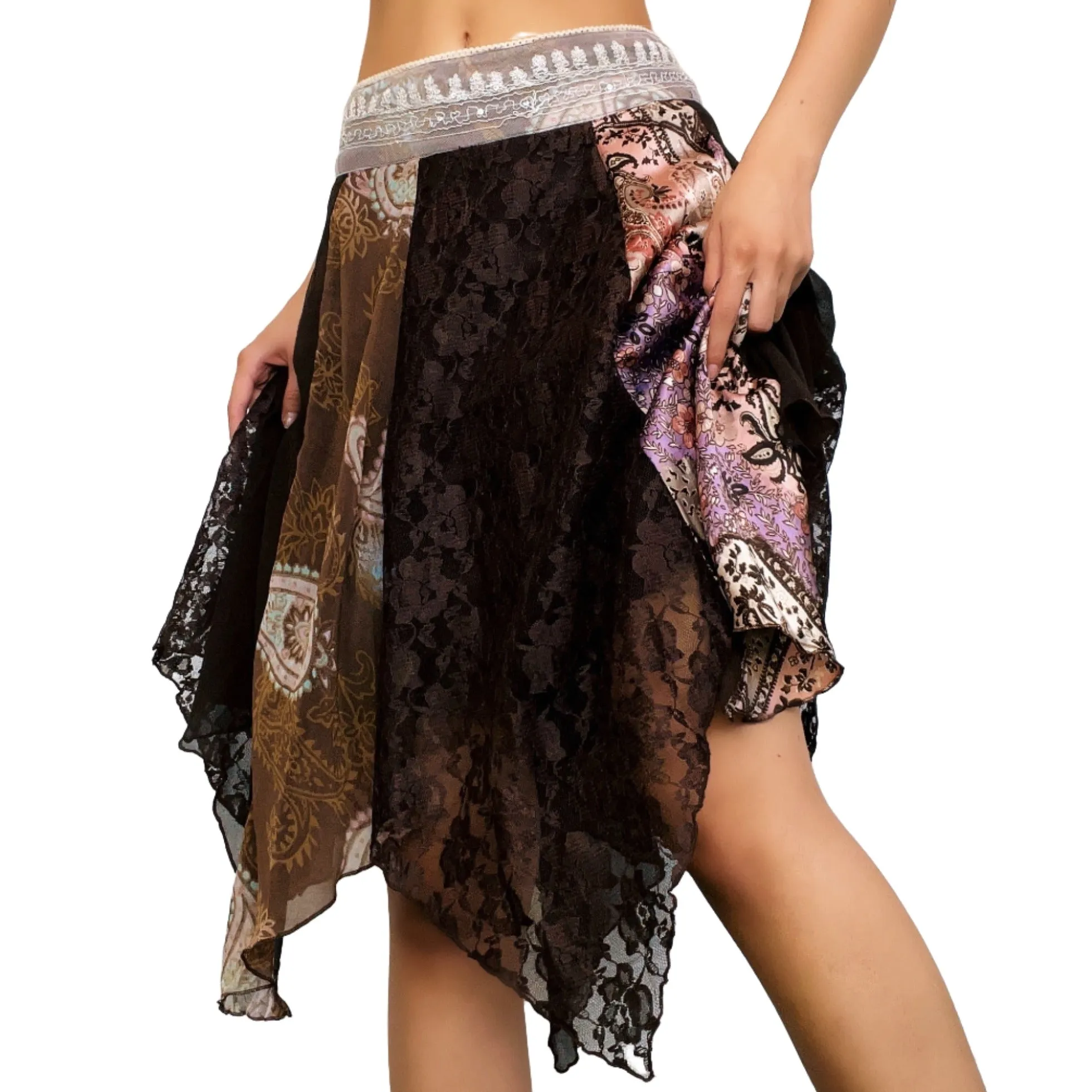 Patchwork Fairy Midi Skirt (M)