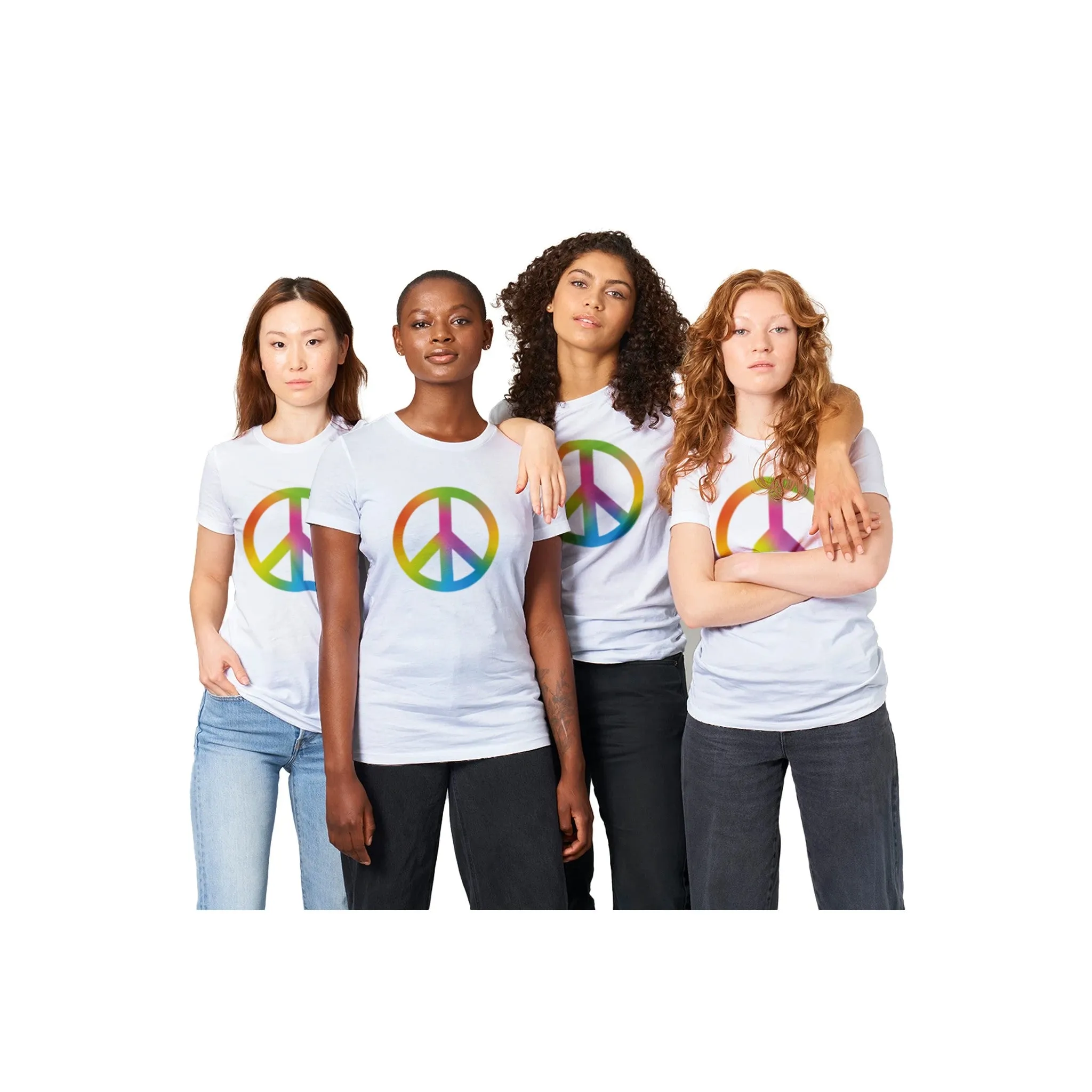 Peace Sign  -  Premium Womens Crewneck T-shirt