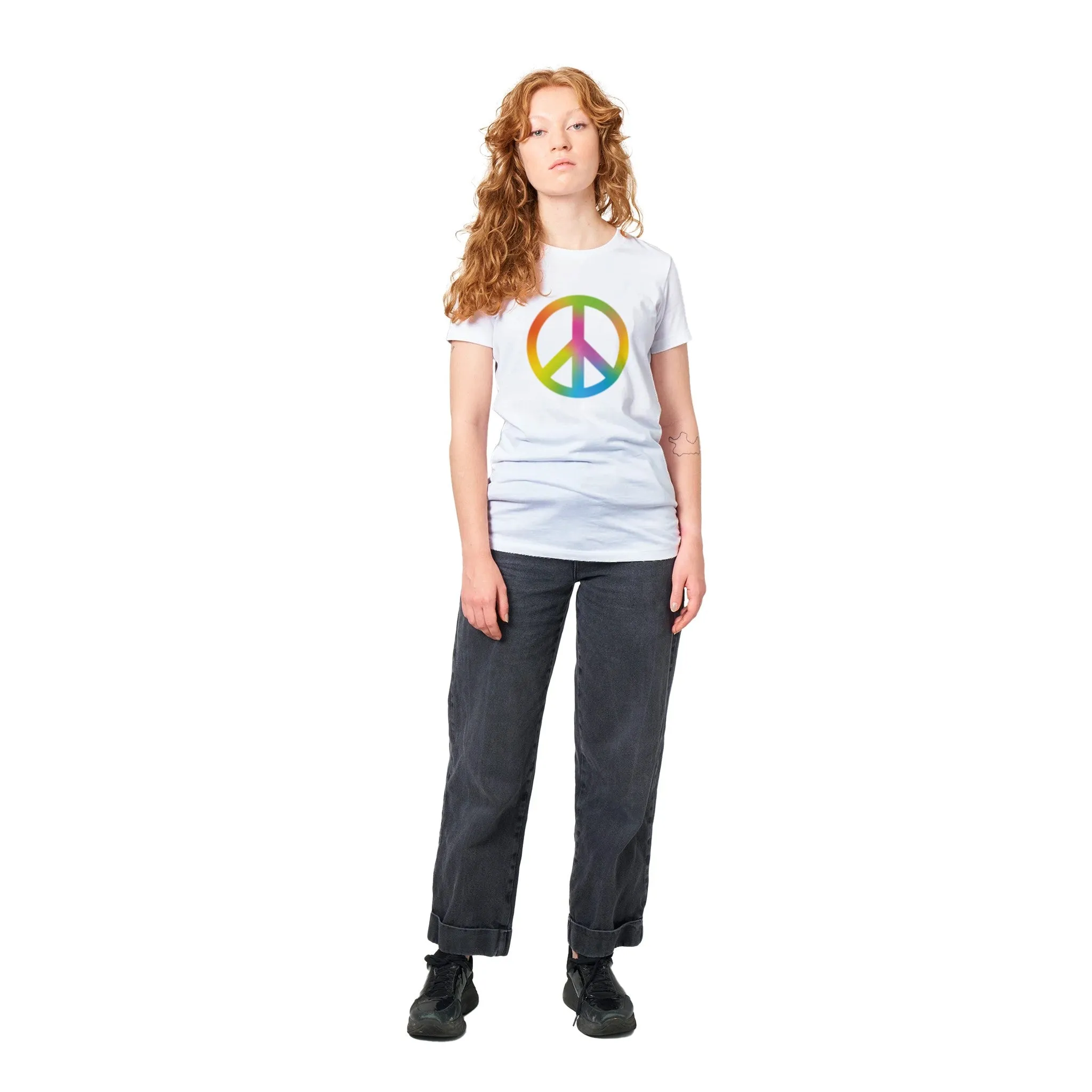 Peace Sign  -  Premium Womens Crewneck T-shirt