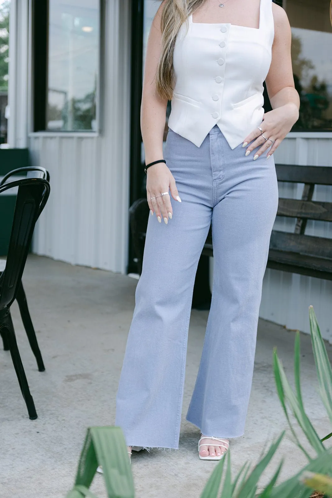 Periwinkle Wide Leg Jeans