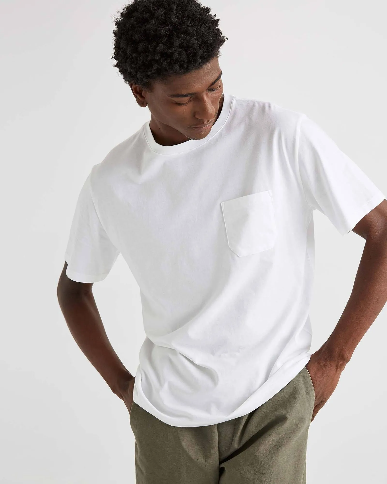 Pima Cotton Pocket Tee (White)