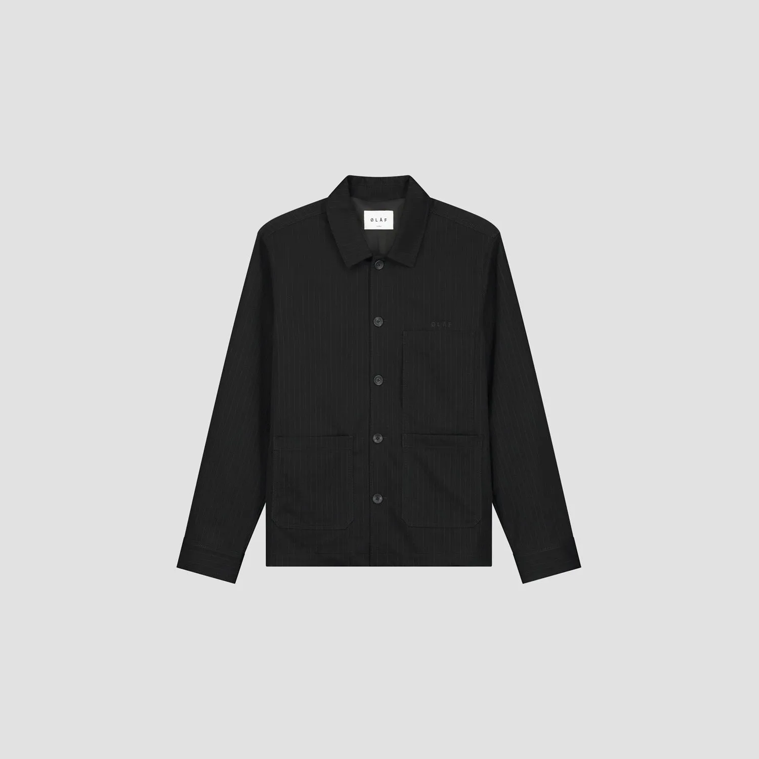 Pinstripe Workwear Jacket - Black/White