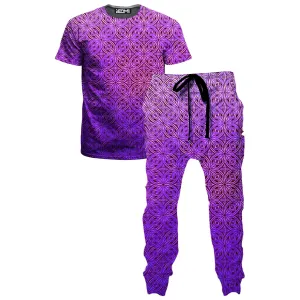 Psy Mosik Magenta T-Shirt and Joggers Combo