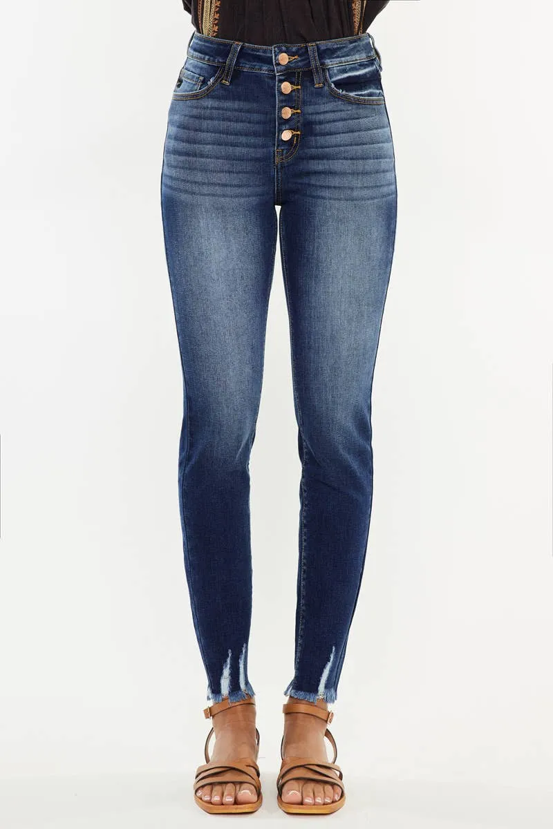 Rose gold button down KanCan Jean