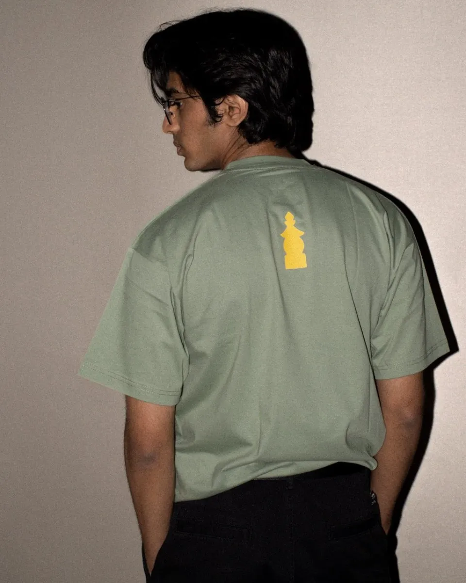 Sage Green Dojin DTF Printed T-Shirt - 180 Gsm
