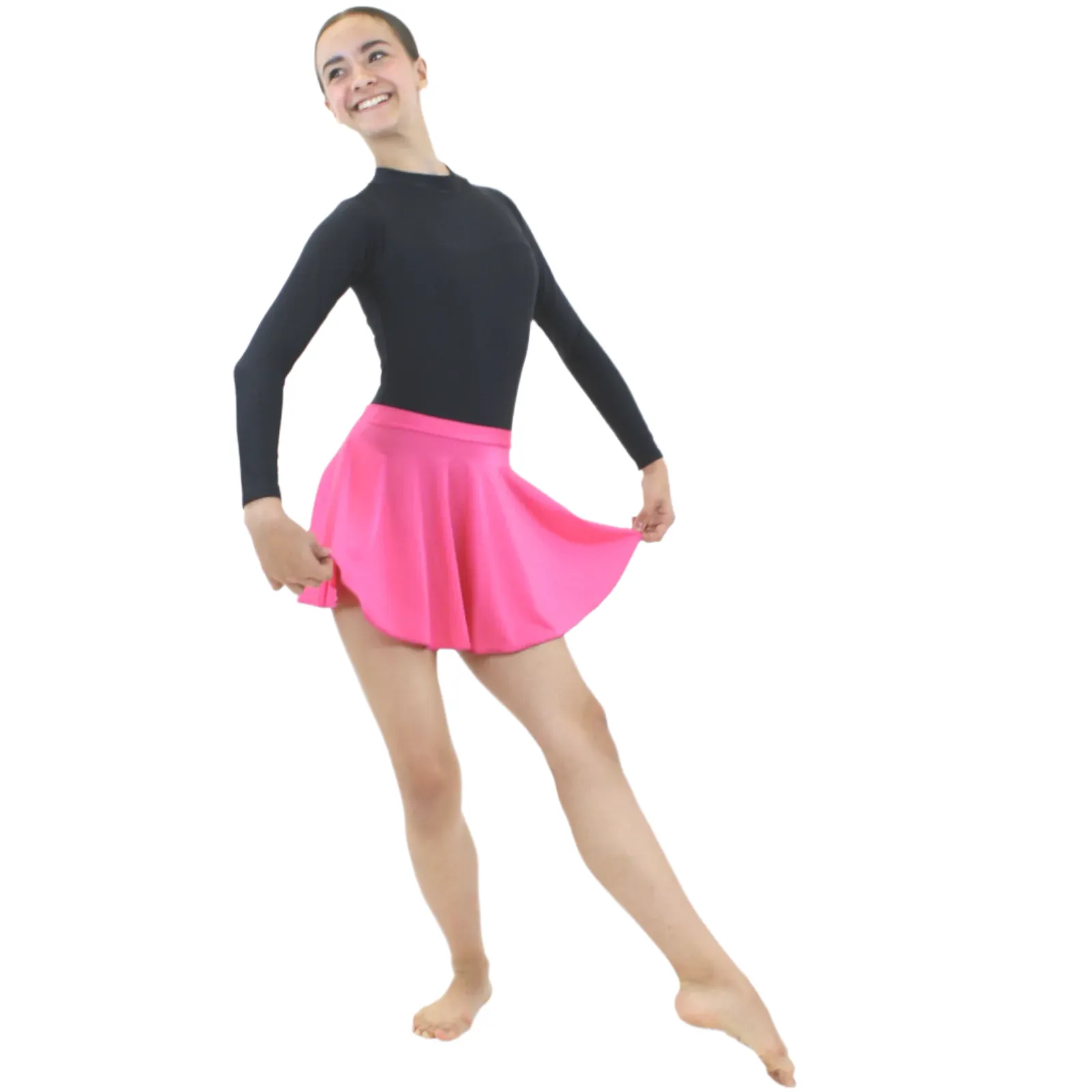 SALE - ECS - NYLON LYCRA SHORT LENGTH CIRCULAR DANCE SKIRT