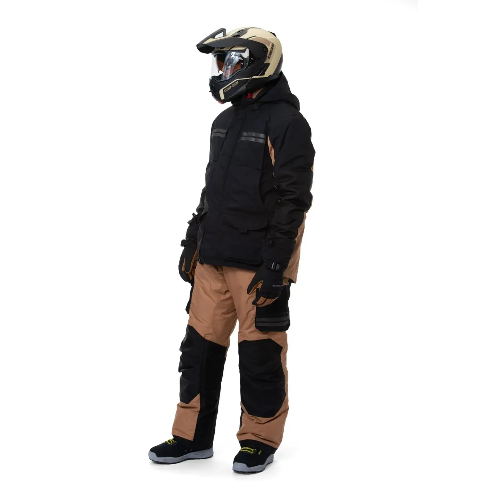 Ski-Doo Mens Expedition Snowmobile Jacket Khaki Black