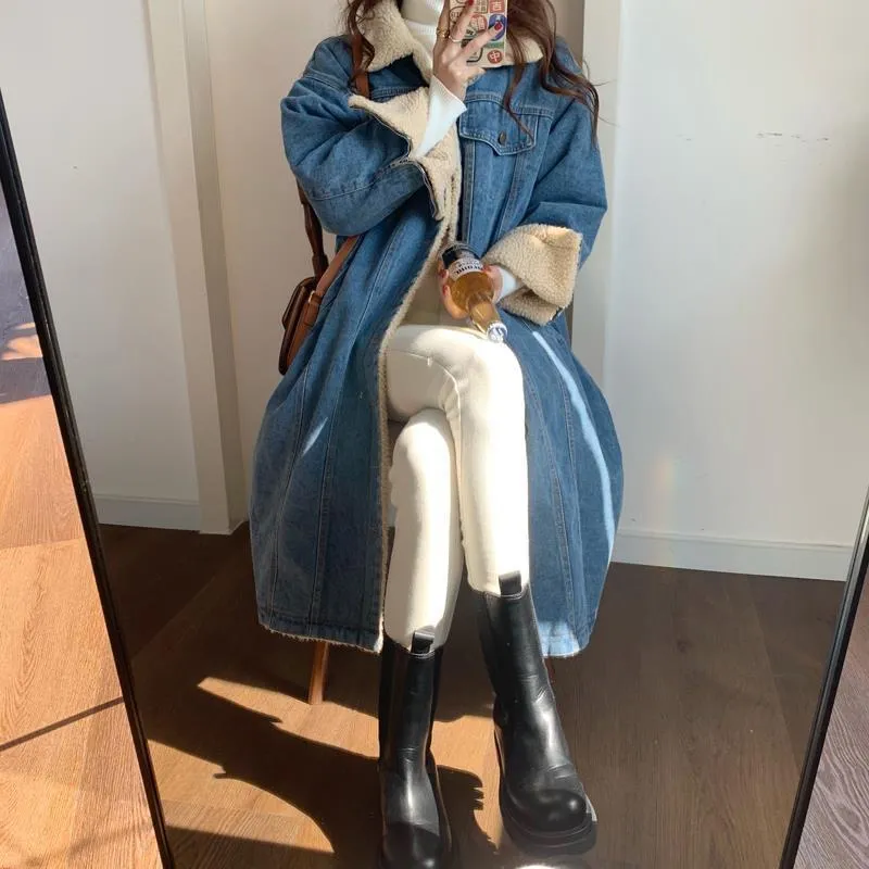 Slim And Thick Warm Denim Cotton Jacket