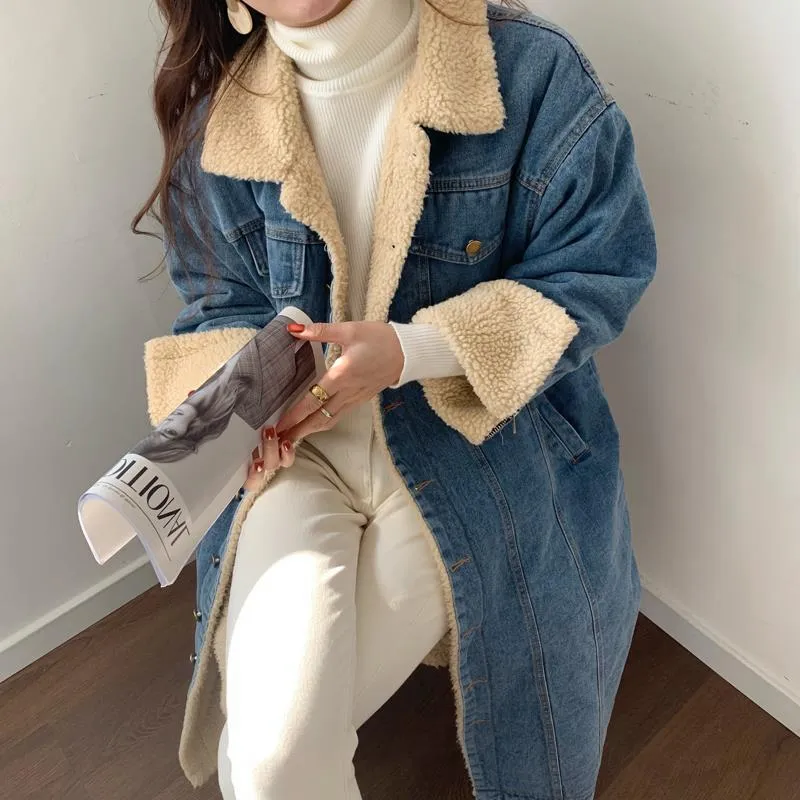 Slim And Thick Warm Denim Cotton Jacket