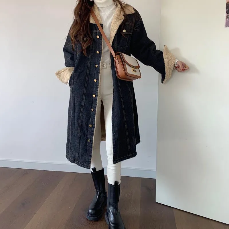 Slim And Thick Warm Denim Cotton Jacket