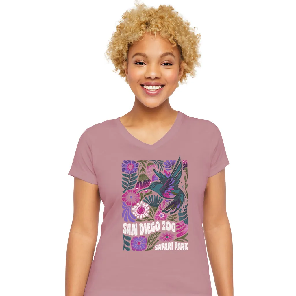 Splendid Hummingbird Ladies V-Neck Tee