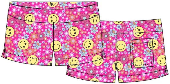 Spring Flowers Plush Lounge Shorts