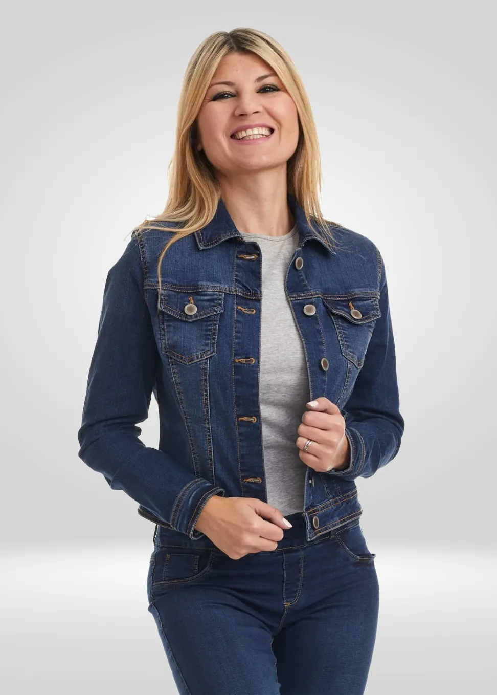 Stretch Denim Trucker Jacket