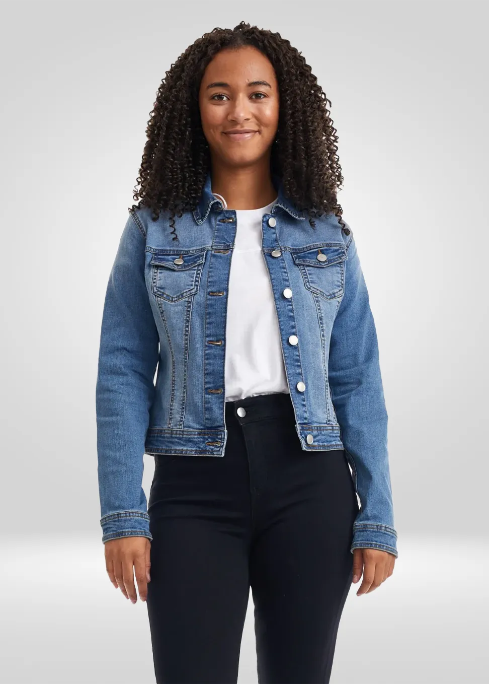 Stretch Denim Trucker Jacket