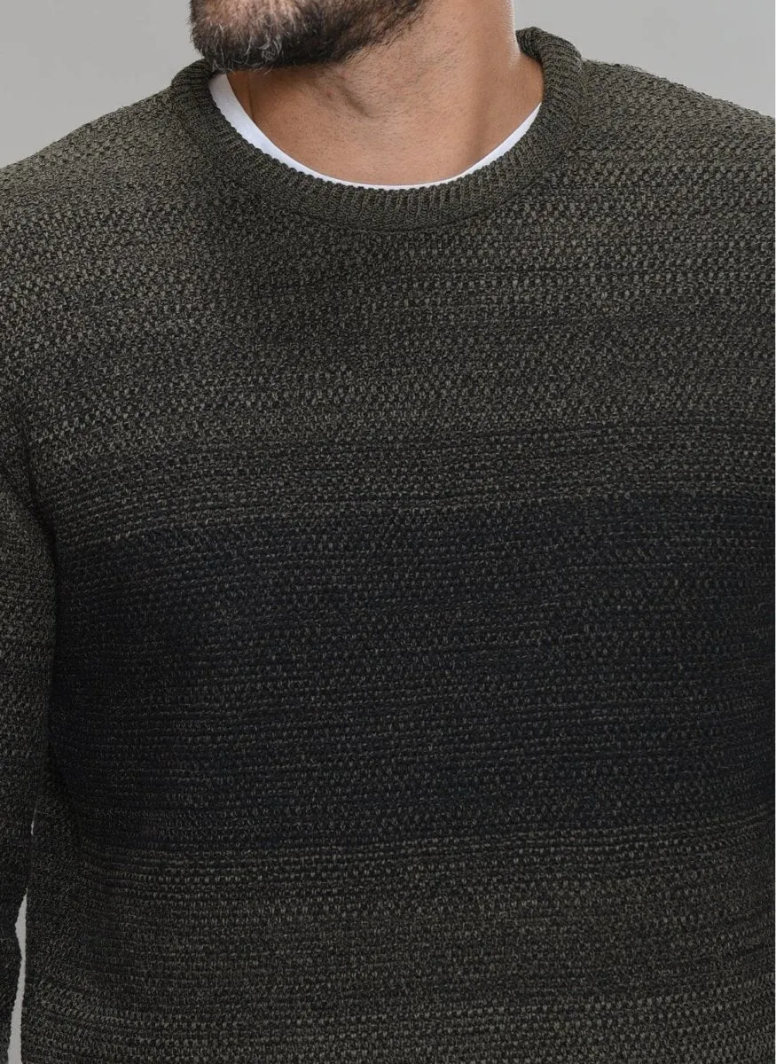 Textured Bi-Color Sweater