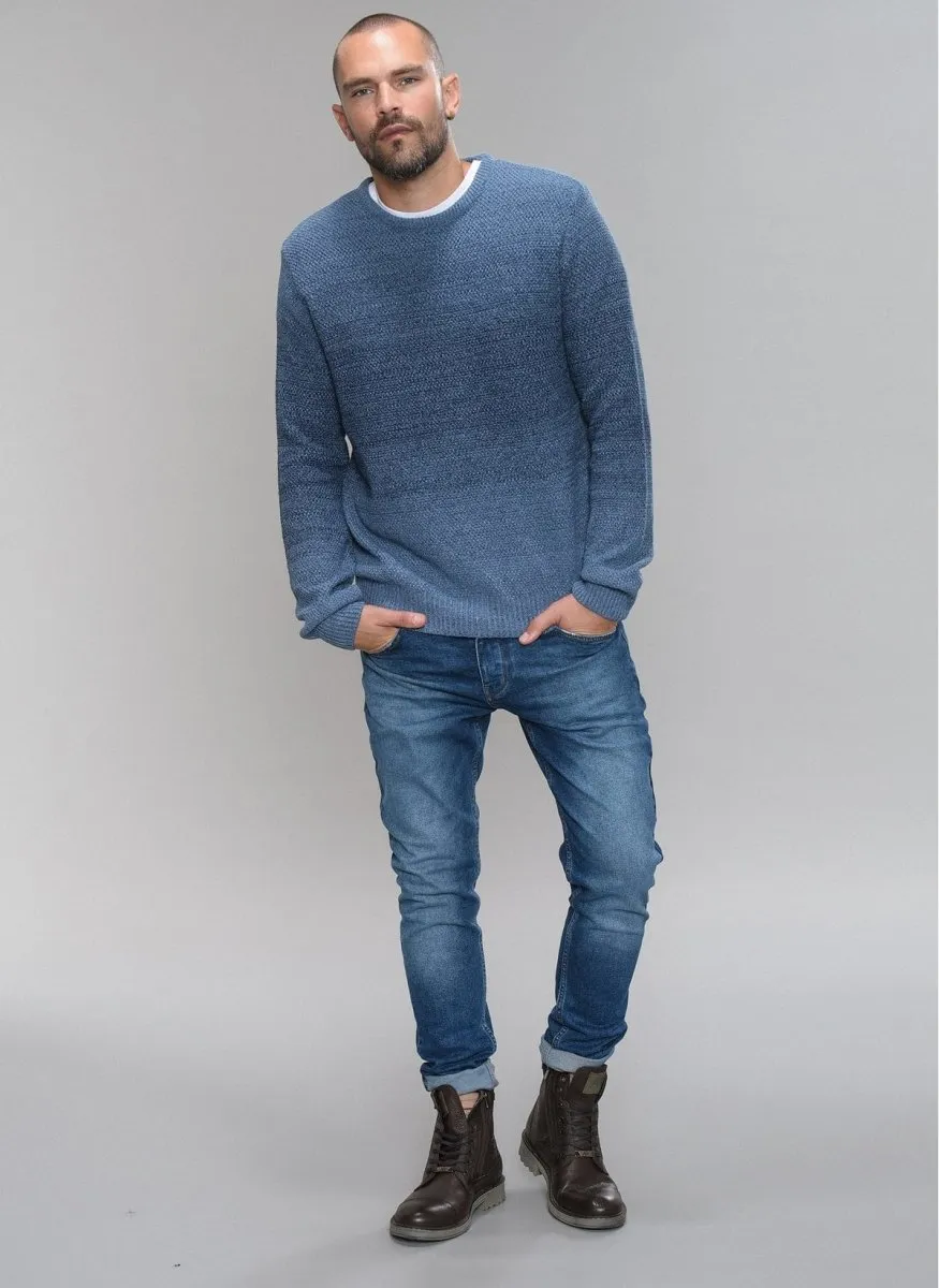 Textured Bi-Color Sweater