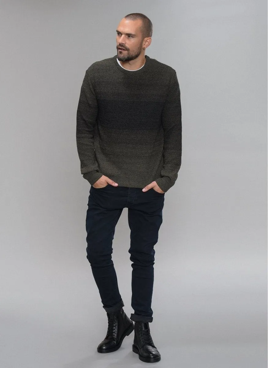 Textured Bi-Color Sweater