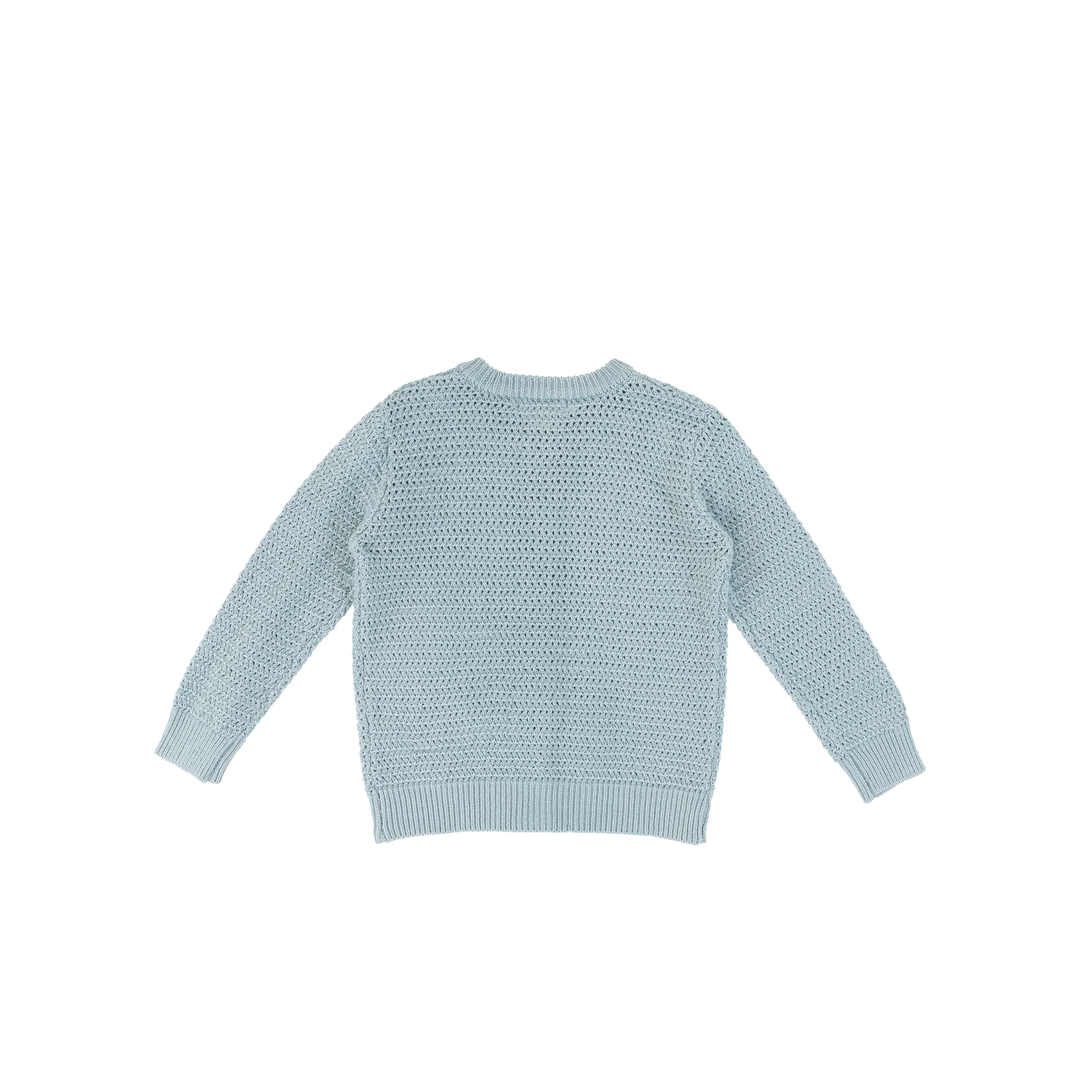 textured crewneck cardigan