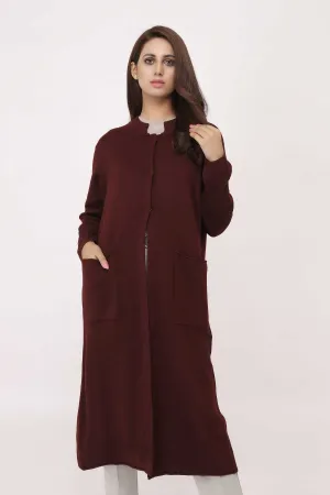 TEXTURED SWEATER-WINE