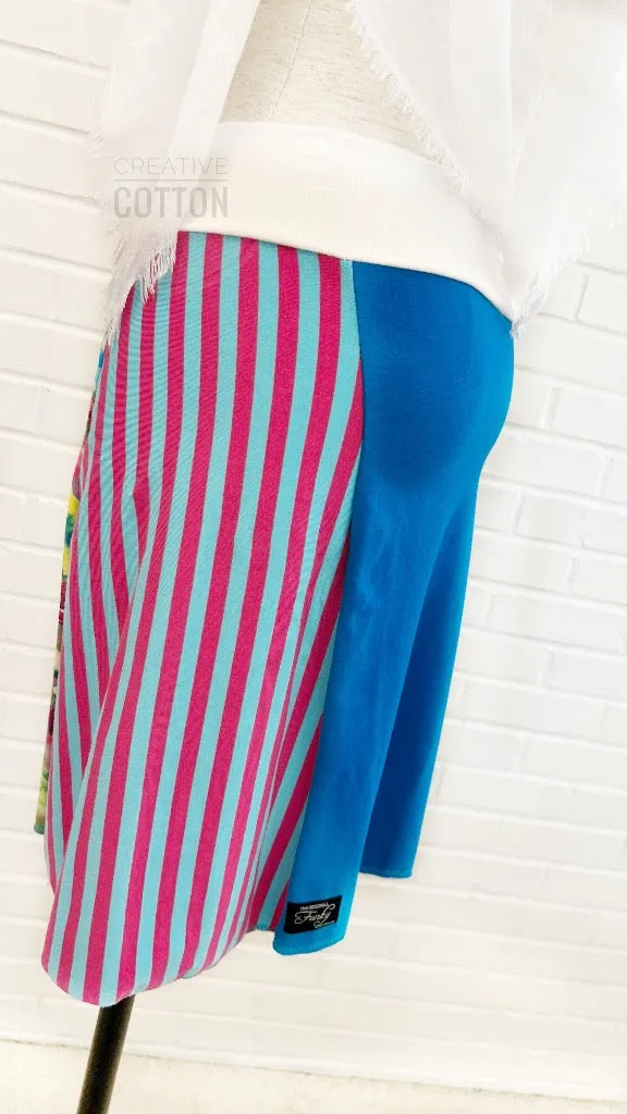 Watercolor Brights Funky Knit Skirt