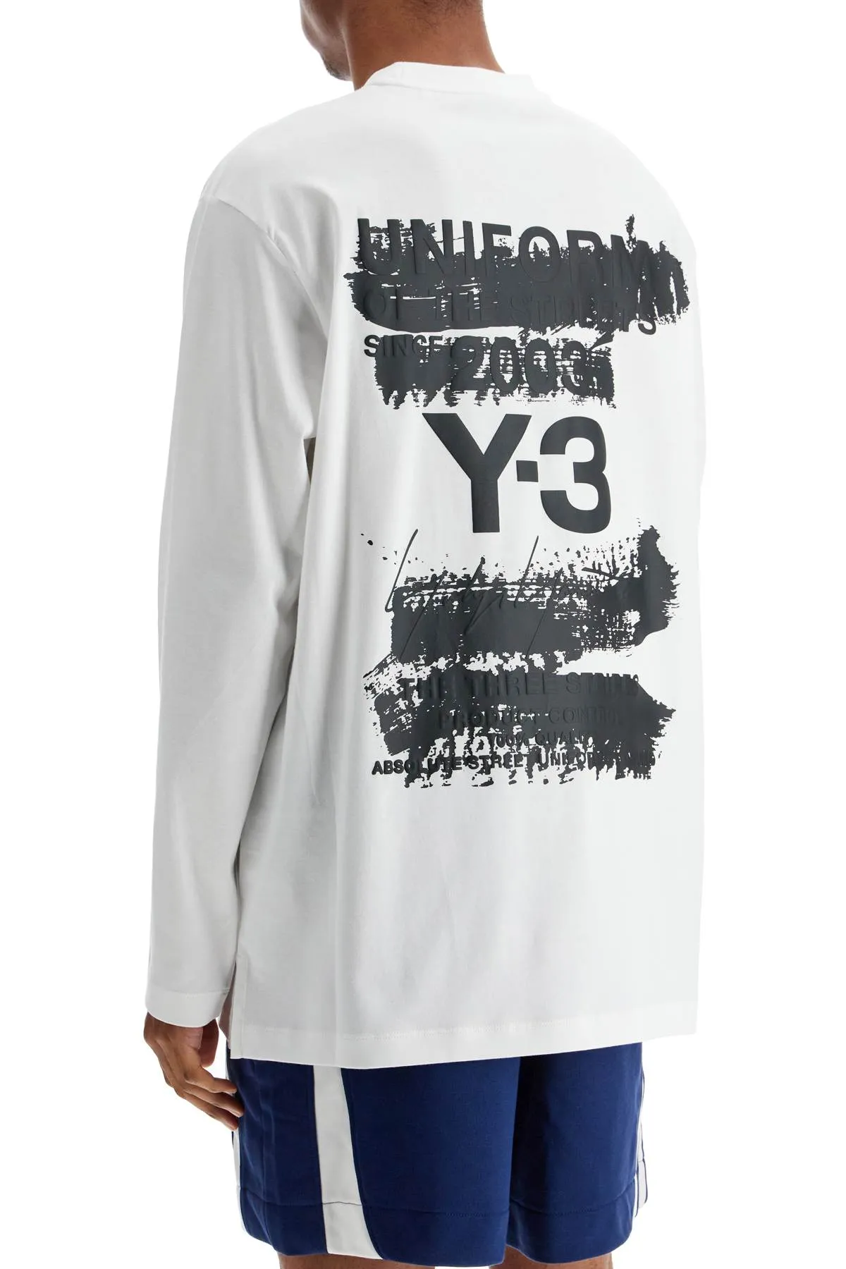WHITE COTTON T-SHIRT WITH GRAPHIC PRINT