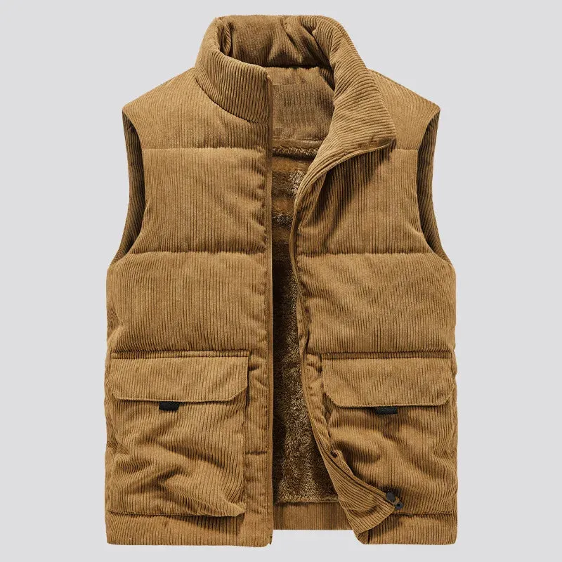 WIAOFELLAS  -  New Vest Men Winter Sleeveless Jackets Winter Warm Coat Vest Men Casual Solid Waistcoat Outwear Chalecos Para Hombre